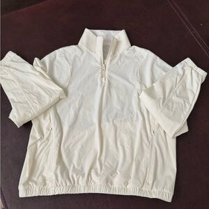 Outdoor Voices Cream Quarter-Zip Pullover size medium